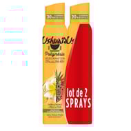 Ushuaia polynésie déodorant soin 48h monoi fleur tiaré aérosol 2x200ml