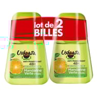 Ushuaia anti-transpirant 48h bille mandarine verte 2x50ml