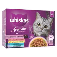 Whiskas sachets fraicheur fusions des saveurs en sauce x12