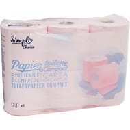 Simpl papier toilette 2 plis rose x6