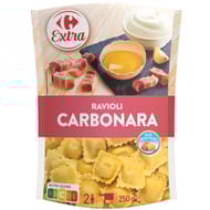 Carrefour extra pâtes fraîches ravioli carbonara 250g