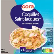 Cora 4 coquilles Saint Jacques 360g