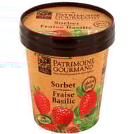 Patrimoine Gourmand sorbet fraise basilic pot 500ml 360g
