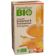 Carrefour bio soupe velouté butternut et potimarron 1l