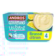Andros gourmand & végétal brassé citron 4x100g