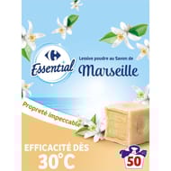 Carrefour essential lessive poudre au savon de Marseille 2.5kg