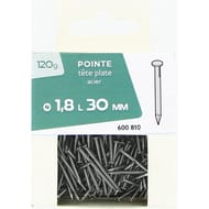 Pointe tête plate acier 1.8x30mm 120 gr