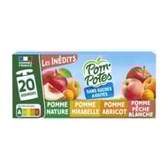 Pom'Potes compotes gourdes multivariétés les inédits 20x90g
