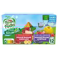 Pom'Potes compotes gourdes les p'tits explorateurs incas et vikings 12x90g