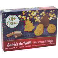 Carrefour extra sablés noel chocolat au lait & épices 95g