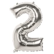 Ballon alu argent 86cm chiffre 2