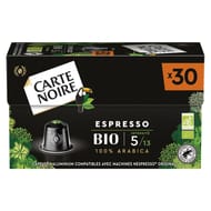 Carte noire capsules alu espresso bio x30 -165g