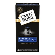 Carte noire capsules alu type nespresso décafeiné N°5 x10 - 57g