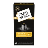 Carte noire capsules alu type nespresso lungo n°6 x10 -56g