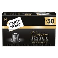 Carte noire café long arôme intense l'iconique capsules alu x30 168g