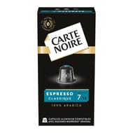 Carte noire capsules type nespresso alu classique n°7 x10 - 55g