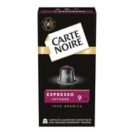 Carte noire capsules alu type nespresso intense n°9 x10 -55g