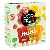 Pop fruit sorbet mini fraise / mangue biologique 8 x 35g