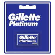 Gillette double edge platinum lame de rasoir de sûreté par 5