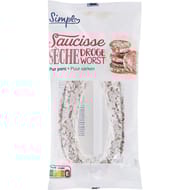Simpl saucisse sèche pur porc 300g