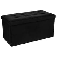 Banc pliant velours "lysandre" noir