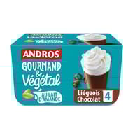 Andros gourmand & végétal liégeois chocolat 4x90g
