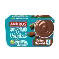 Andros délice végétal chocolat 4x100g