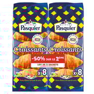 Brioche Pasquier croissants lot de 2x8   640g le 2ème à 50%