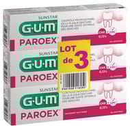 Gum dentifrice paroex lot de 3x75ml