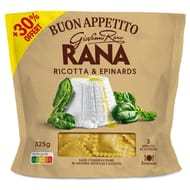 Rana pâtes fraiches ravioli ricotta et épinards +30% offert 325g