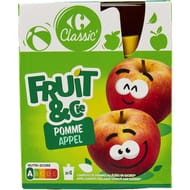 Carrefour classic' fruit&cie compotes pommes allégées x4 - 360g