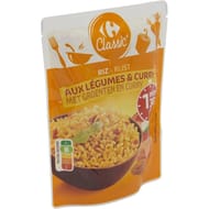 Carrefour classic' riz cuisiné légumes et curry 250g