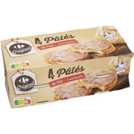 Carrefour original pâté de foie lot de 4x80g