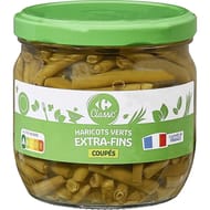 Carrefour classic' haricots verts extra-fins coupés 185g
