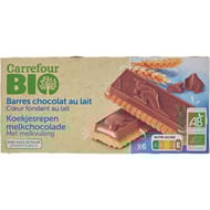 Carrefour bio biscuit chocolat lait 125g