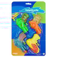 4 pistolets à eau fluo 10cm