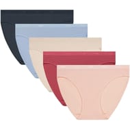Lot de 5 slips Pockets Ecodim Dim B48 ROSE/ROSE/BEIGE/ BLEU/GRIS T40\42