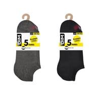 5 paires de socquettes ECODIM homme GRIS MOYEN PASTILLE POINTE T39/42