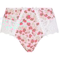 Shorty ligne Amelie Print Sans Complexe JMV IMP FLORAL BLANC ET ROUGE 50/52