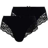 Lot de 2 culottes midi coton bio Douceur Coton Sans Complexe HUH NOIR 50/52