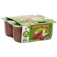 Carrefour classic compote pomme fraise 4x100g