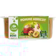Carrefour classic compote pomme abricot 4x100g