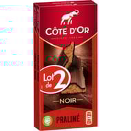 Côte d'or praliné fondant noir 2x200-400g