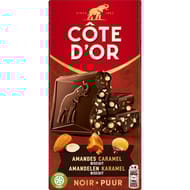 Cote d'or ultra gourmand noir amandes caramel biscuit 170g