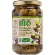 Carrefour bio olives vertes dénoyautées bio 160g