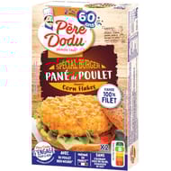 Père Dodu pané de poulet spécial burger chapelure corn flakes 2x90g
