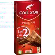 Côte d'or chocolat lait 2x200-400g