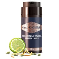 King C Gillette crème hydratante visage et barbe de 3 jours 100ML