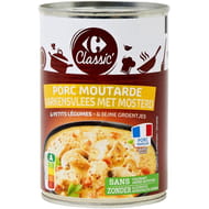 Carrefour classic' plat cuisiné porc moutarde 400g