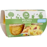 Carrefour classic' fruits au sirop pêches sans sucres ajoutés 4x70g